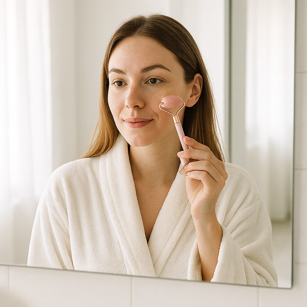 Gua Sha och Jade Roller Set