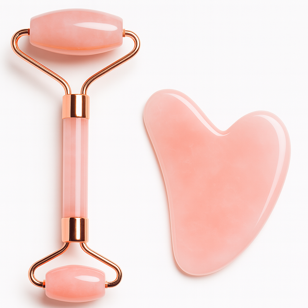 Jade Roller Pink Gua Sha Kit