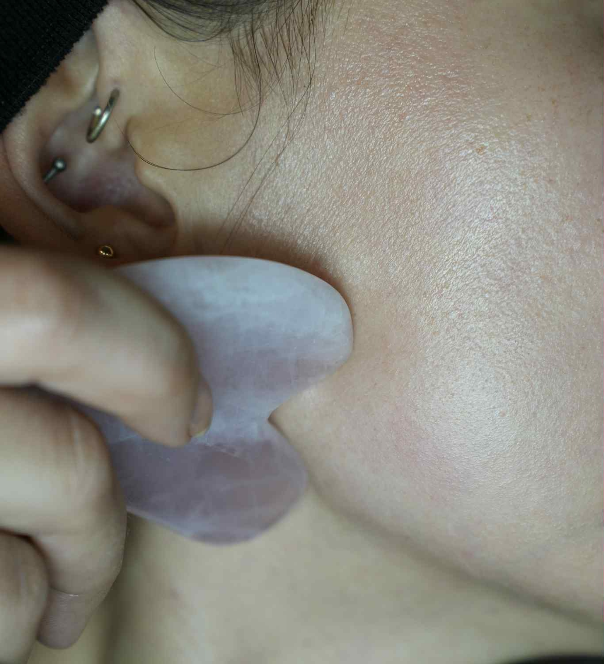 Gua Sha och Jade Roller Set - Pink