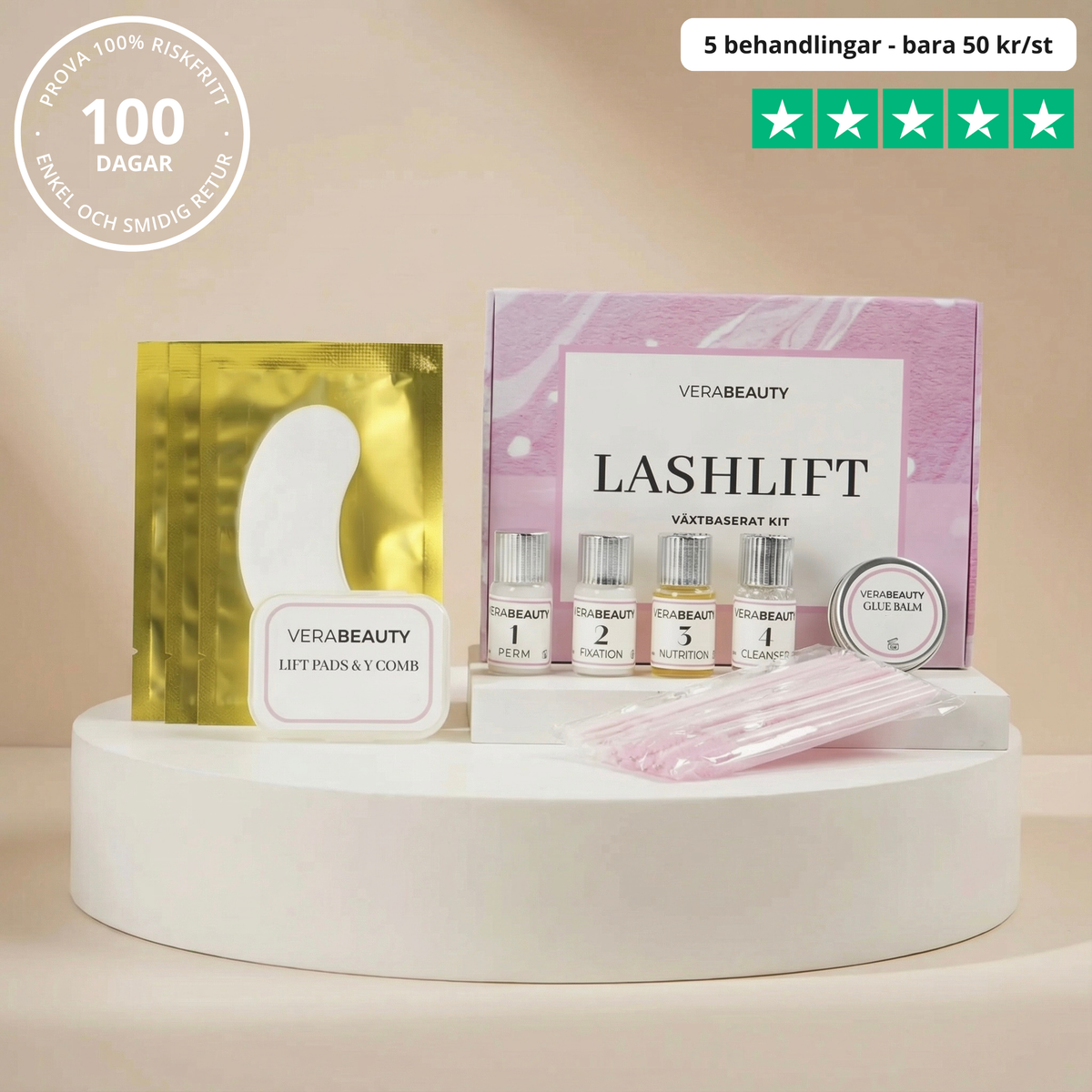 Vera Lash Lift Kit för lash lift hemma