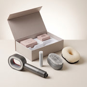 Purea Spa Set i presentförpackning med duschhuvud, kalkfilter, kroppsborste och rengöringssvamp