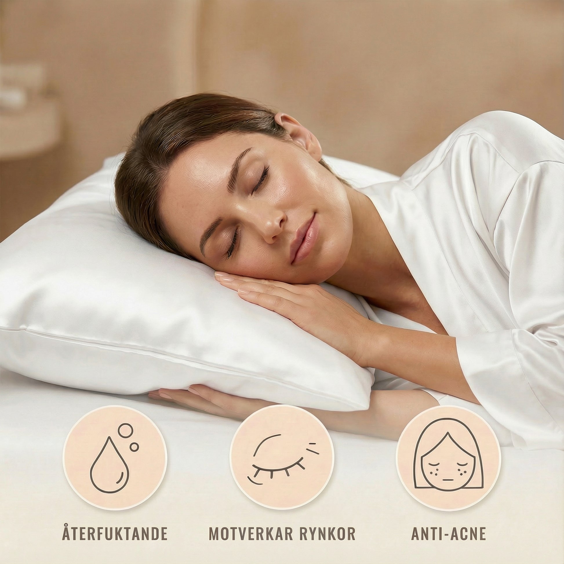 side örngott vit 22 momme