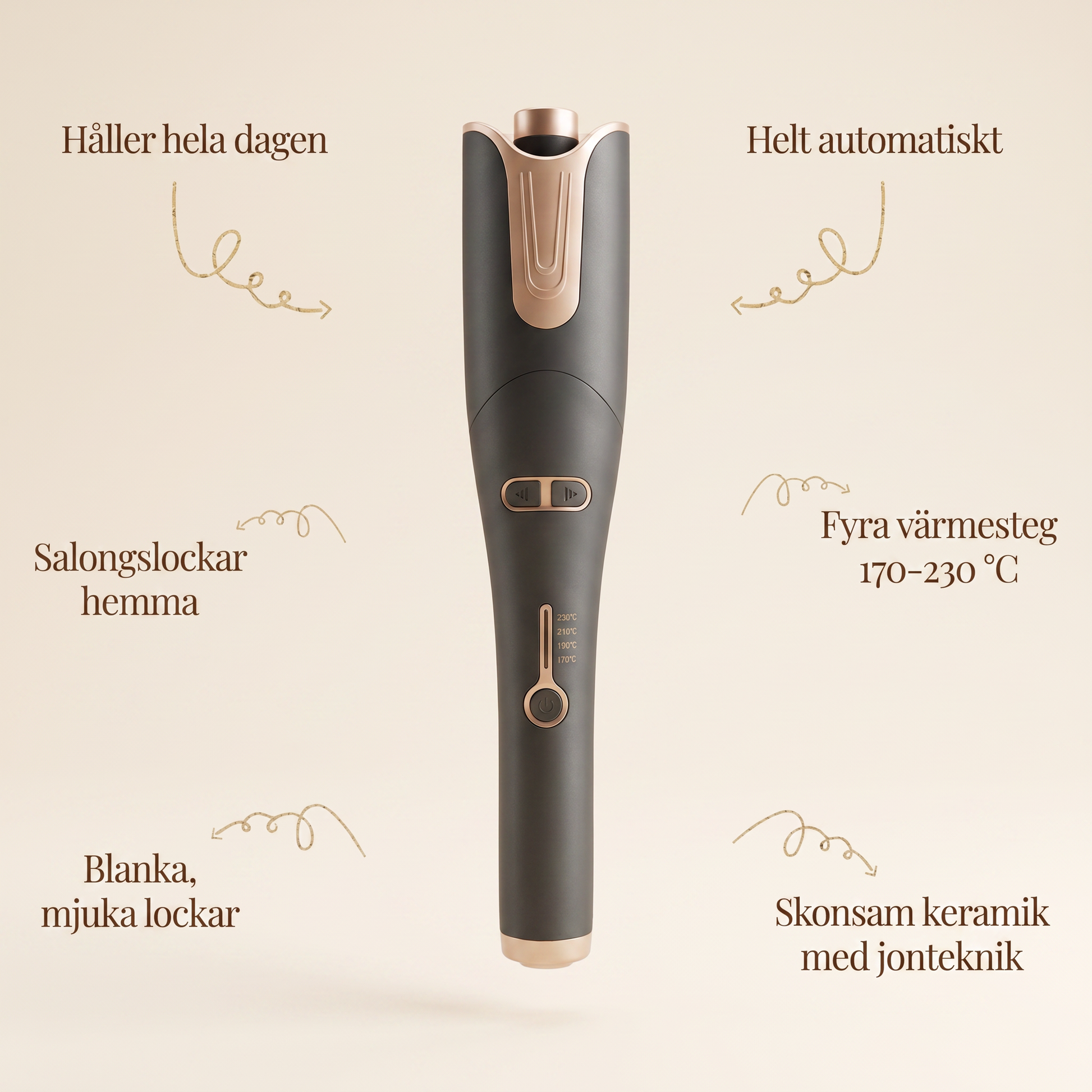 Vera Curler automatisk locktång och dess fördelar - salongslockar hemma, håller hela dagen, blanka mjuka lockar, helt automatiskt