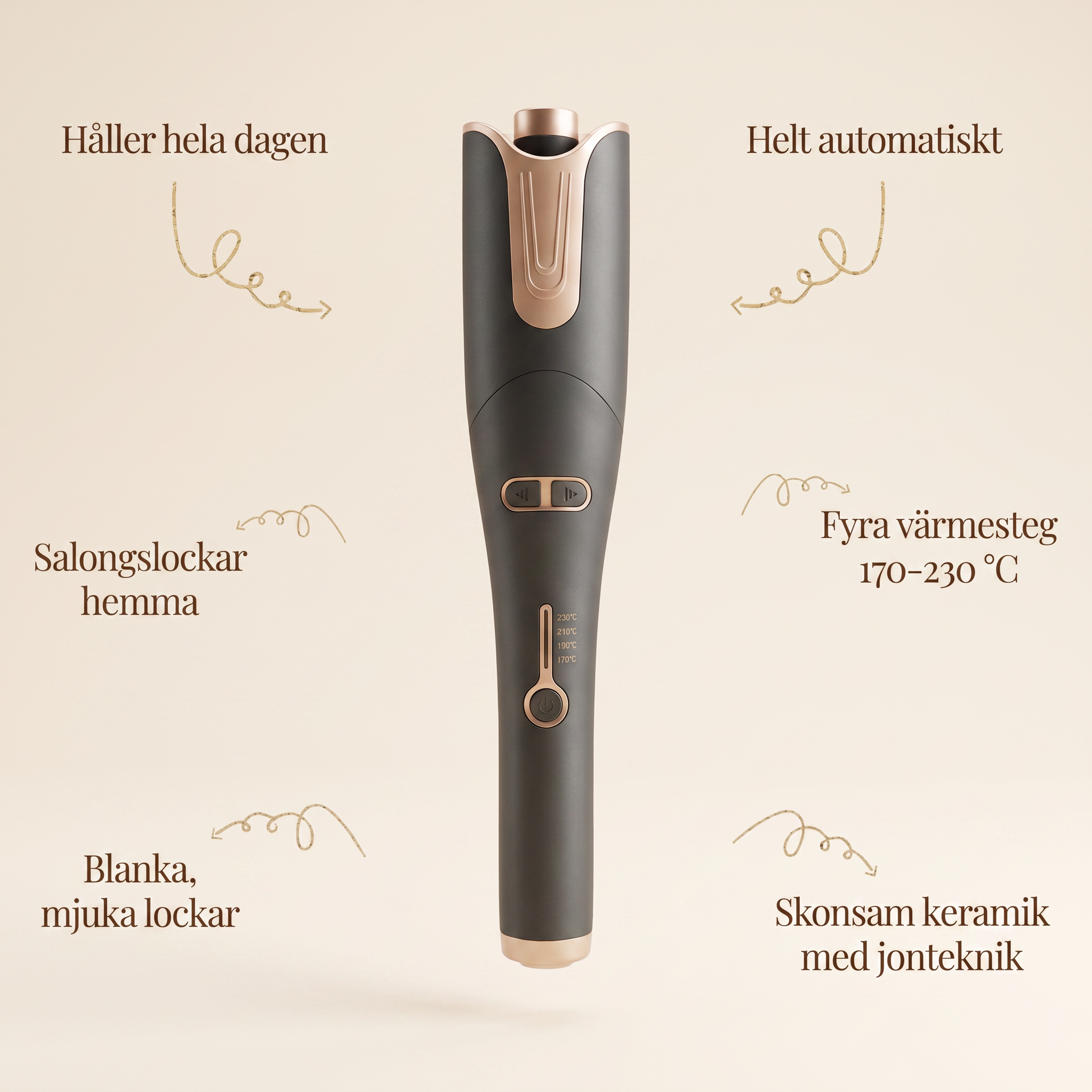 Vera Curler automatisk locktång och dess fördelar - salongslockar hemma, håller hela dagen, blanka mjuka lockar, helt automatiskt
