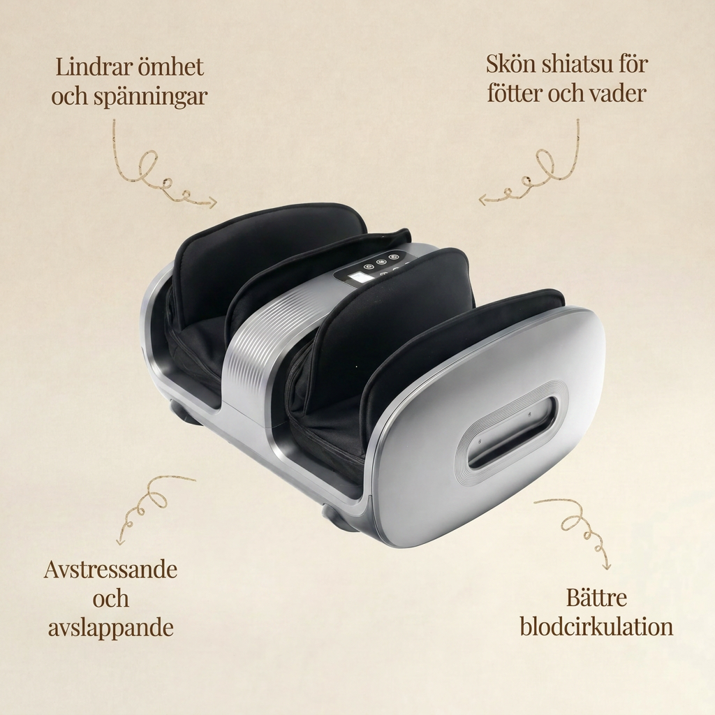 Vera Fotmassage Pro - Vad- & Fotmassage med Shiatsu, Värme och Fjärrkontroll