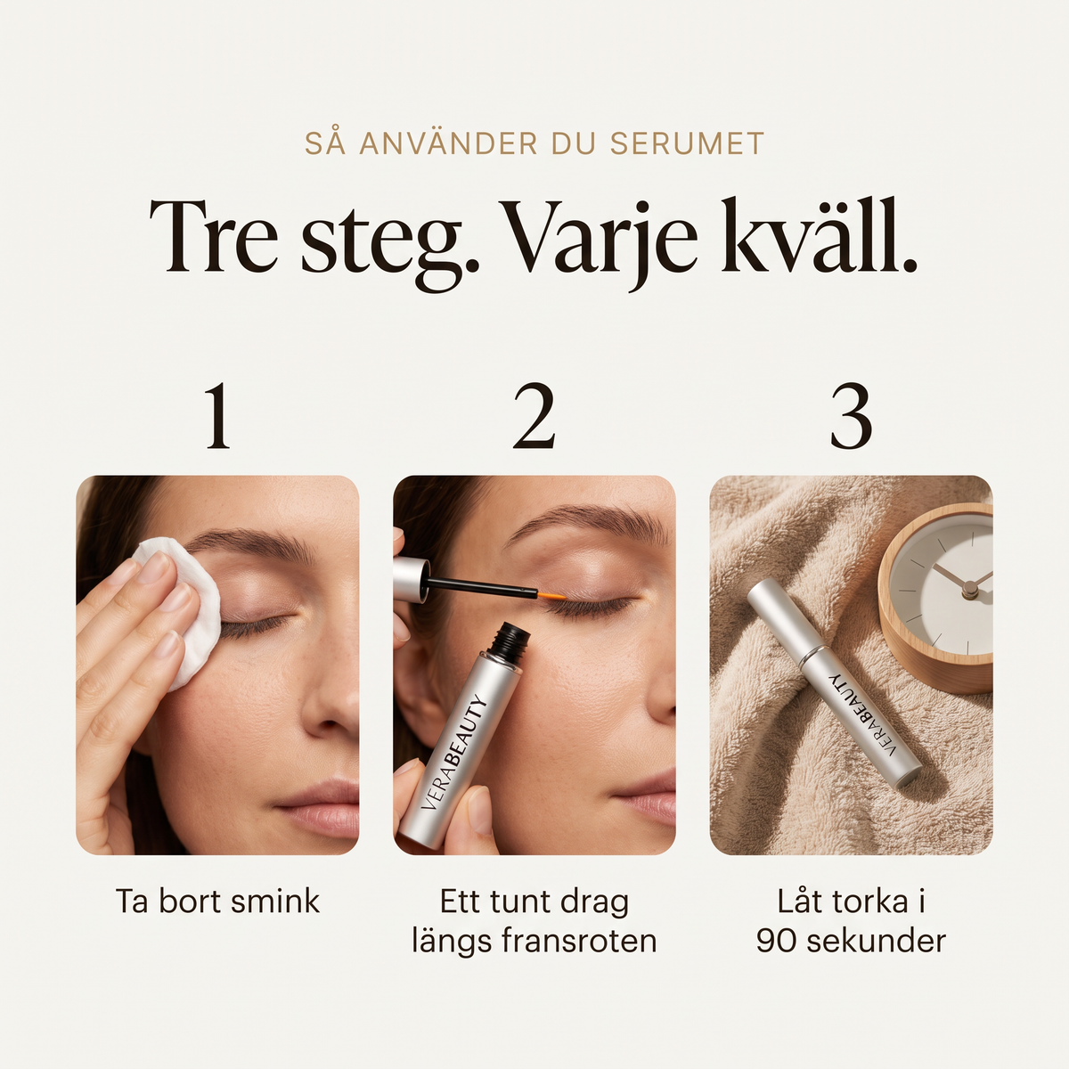 Så använder du Vera ögonfransserum efter din lash lift