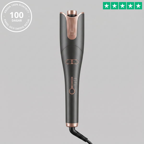 Vera Curler automatisk locktång i mörk grafit med roséguld – 100 dagars öppet köp och toppbetyg på Trustpilot